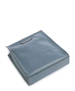 Mirra Umhängetasche fein genarbtes Rindsleder blaugrau