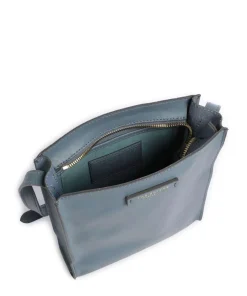 Mirra Umhängetasche fein genarbtes Rindsleder blaugrau