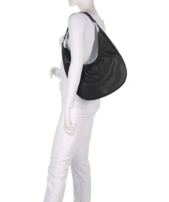 Mita M Beuteltasche genarbtes Rindsleder schwarz