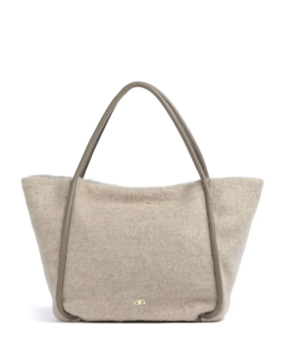 Mohair Willow Shopper Textil hellgrau