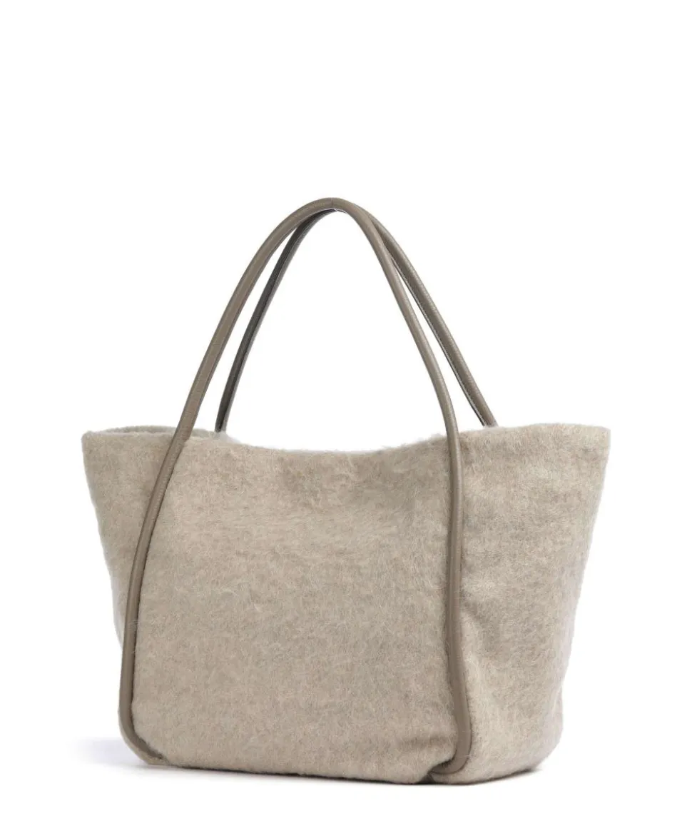Mohair Willow Shopper Textil hellgrau