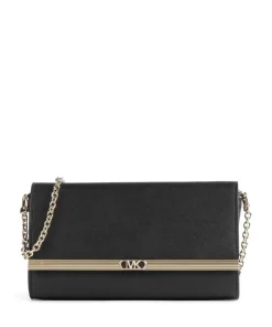 Mona Umhängetasche Saffiano Leder schwarz