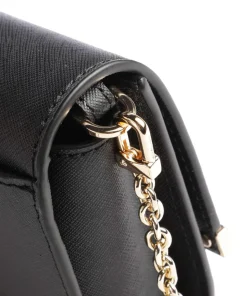 Mona Umhängetasche Saffiano Leder schwarz