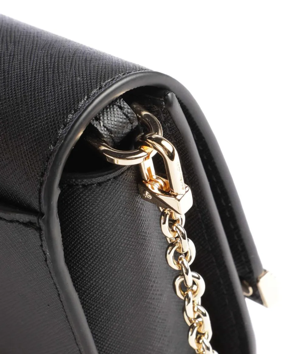 Mona Umhängetasche Saffiano Leder schwarz