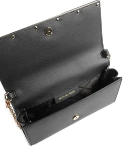 Mona Umhängetasche Saffiano Leder schwarz