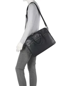 Montana Aktentasche 15″ fein genarbtes Rindsleder schwarz