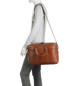 Montana Aktentasche 15″ fein genarbtes Rindsleder braun