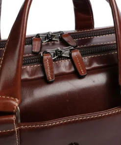 Montana Aktentasche 15″ fein genarbtes Rindsleder dunkelbraun