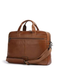 Montana Aktentasche 15″ genarbtes Rindsleder cognac