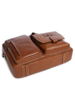 Montana Aktentasche 15″ genarbtes Rindsleder cognac