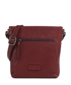 Montreal 20N Umhängetasche genarbtes Leder rot