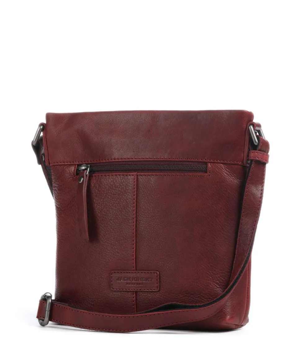 Montreal 20N Umhängetasche genarbtes Leder rot