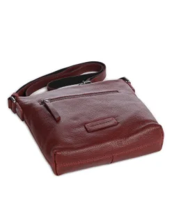 Montreal 20N Umhängetasche genarbtes Leder rot