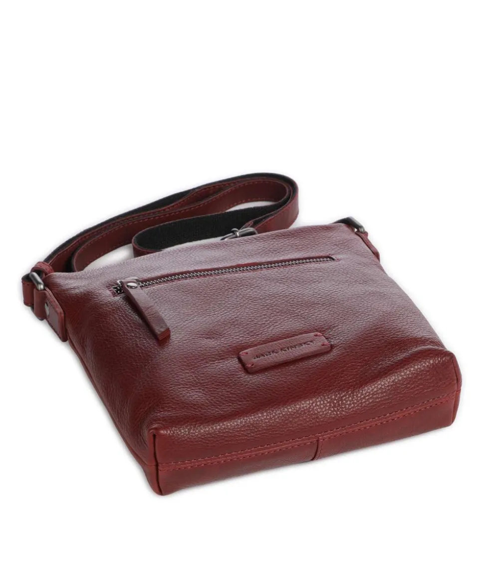 Montreal 20N Umhängetasche genarbtes Leder rot