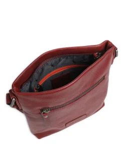 Montreal 20N Umhängetasche genarbtes Leder rot