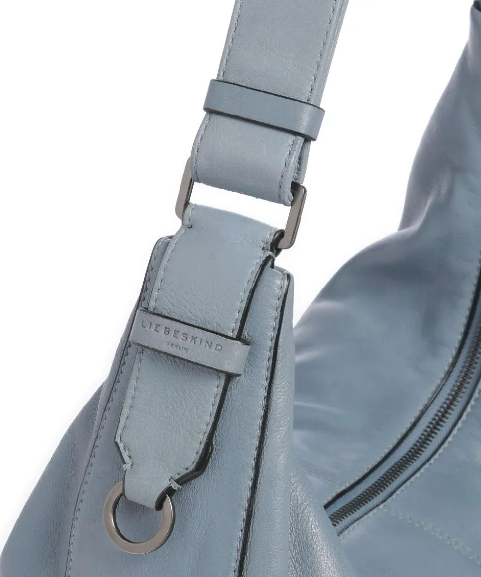 Moon Sheep Natural M Beuteltasche Schafsleder blaugrau