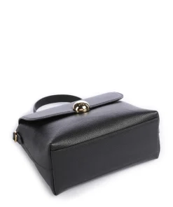 Moonlight S Handtasche genarbtes Leder schwarz
