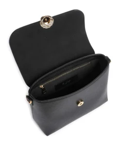 Moonlight S Handtasche genarbtes Leder schwarz