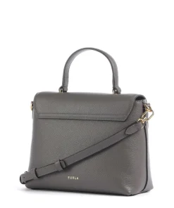 Moonlight S Handtasche genarbtes Leder dunkelgrau