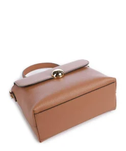 Moonlight S Handtasche genarbtes Leder braun