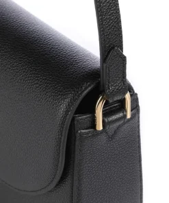 Moonlight S Umhängetasche genarbtes Leder schwarz