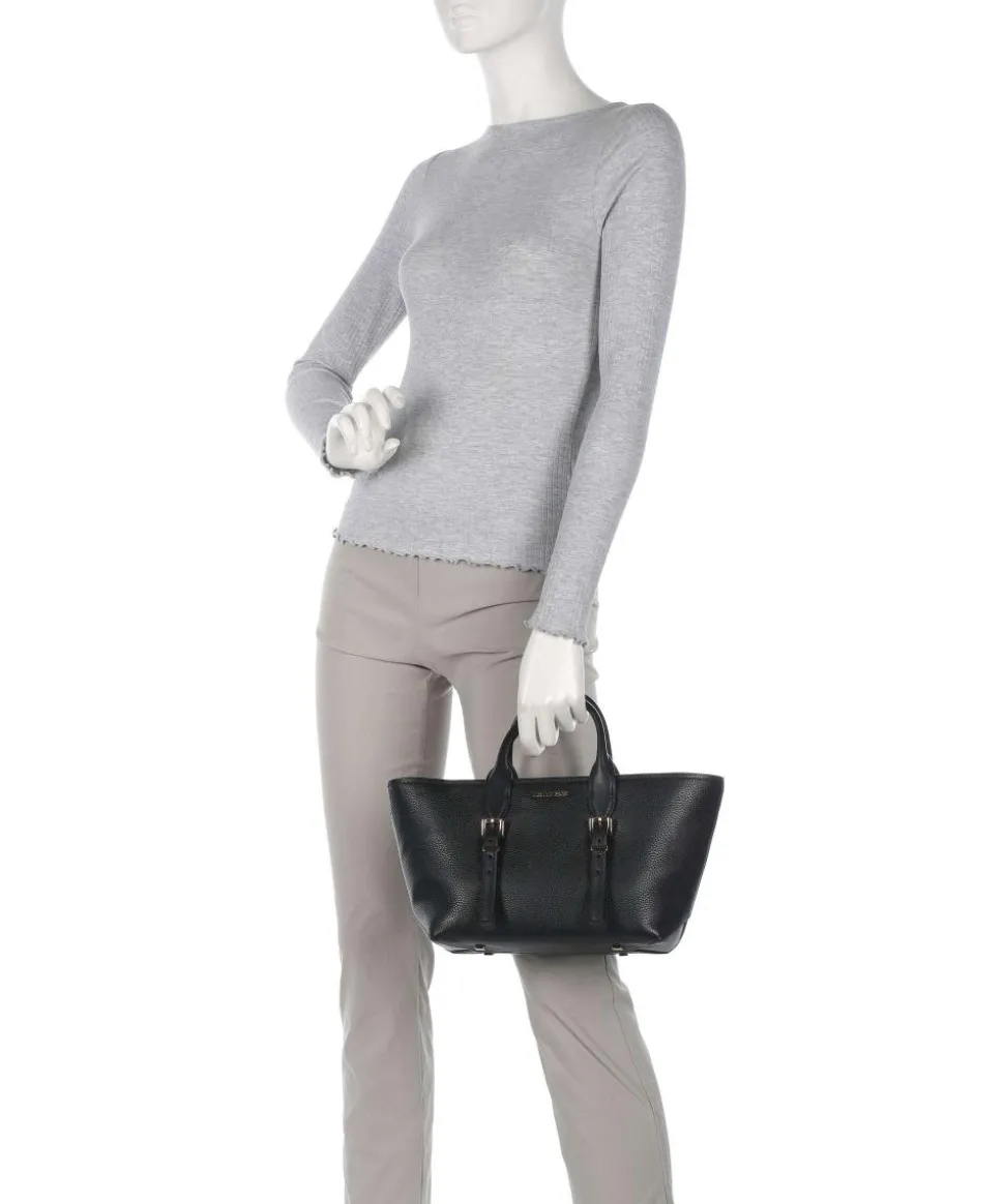 Moore Handtasche genarbtes Rindsleder schwarz