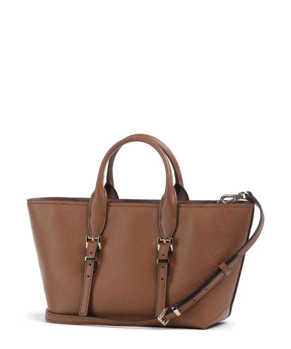 Moore Handtasche genarbtes Rindsleder braun