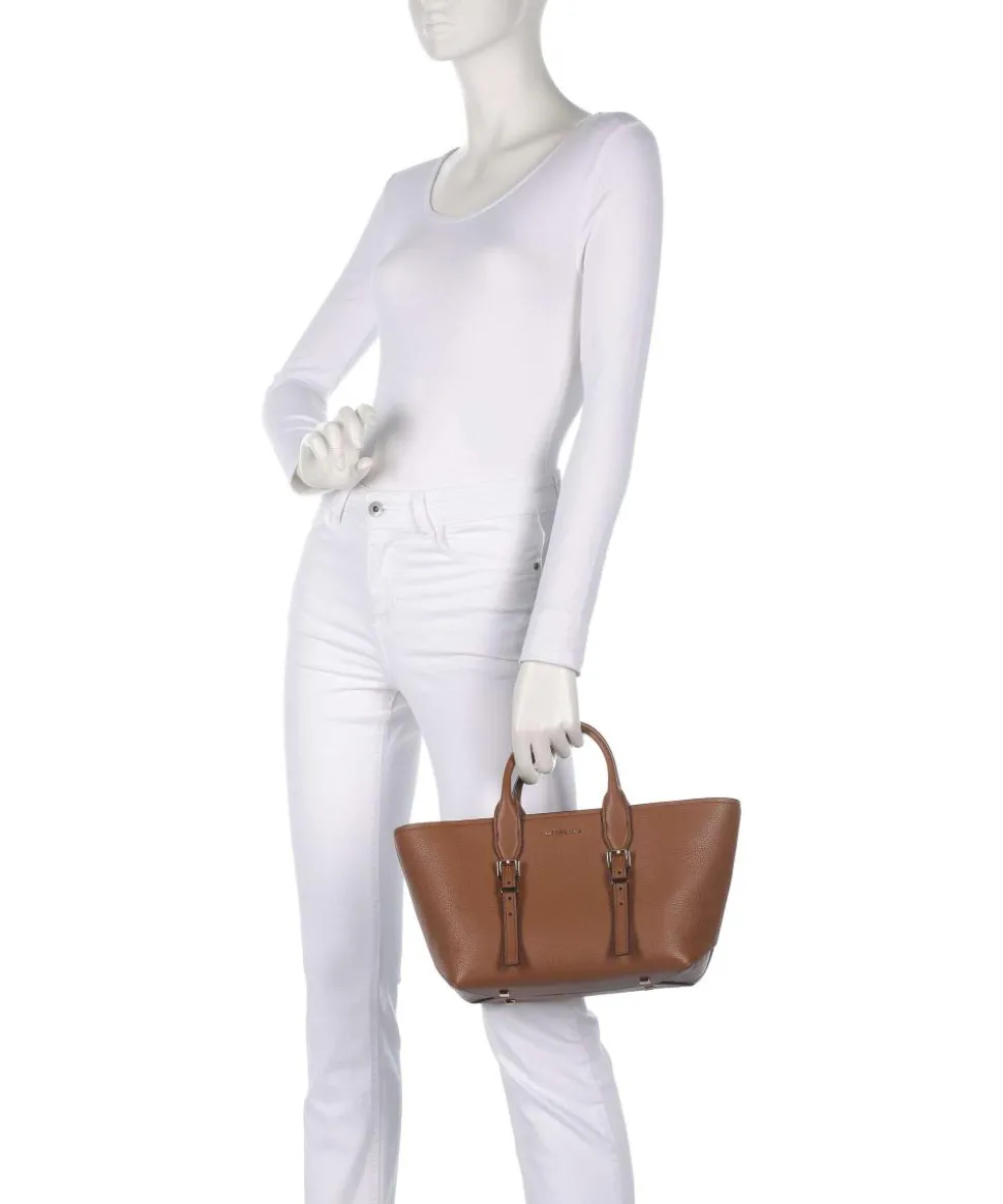 Moore Handtasche genarbtes Rindsleder braun