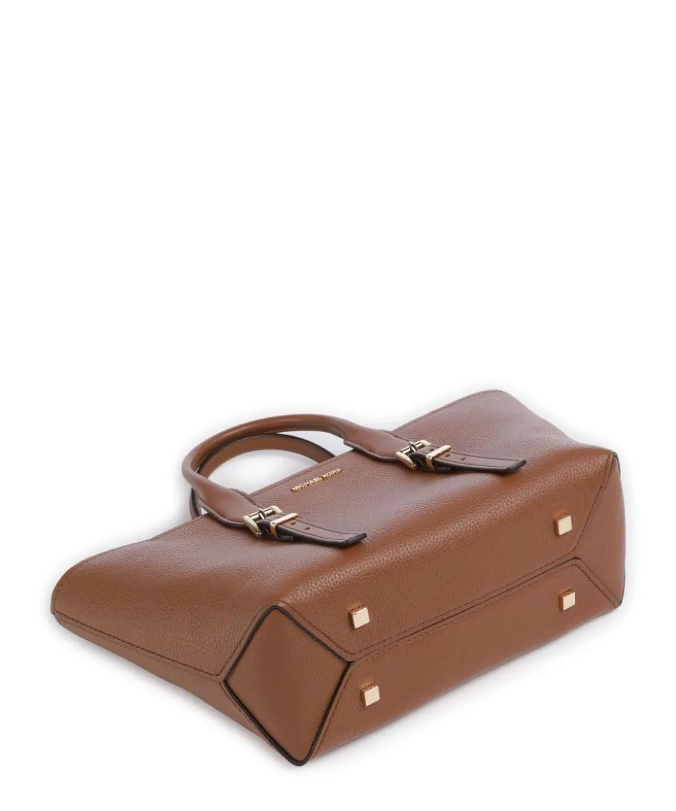 Moore Handtasche genarbtes Rindsleder braun