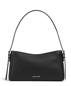 Moore Schultertasche genarbtes Rindsleder schwarz