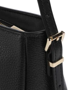 Moore Schultertasche genarbtes Rindsleder schwarz