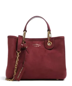 My EA Handtasche aufgerautes Rindsleder dunkelrot