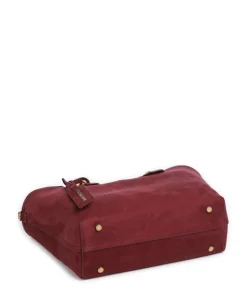 My EA Handtasche aufgerautes Rindsleder dunkelrot