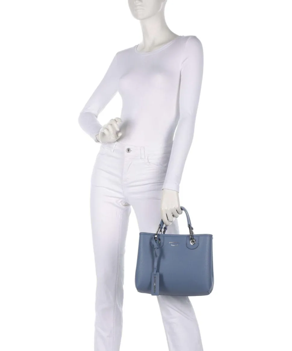 My EA Handtasche Lederimitat blaugrau