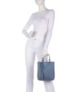 My EA Handtasche Lederimitat blaugrau