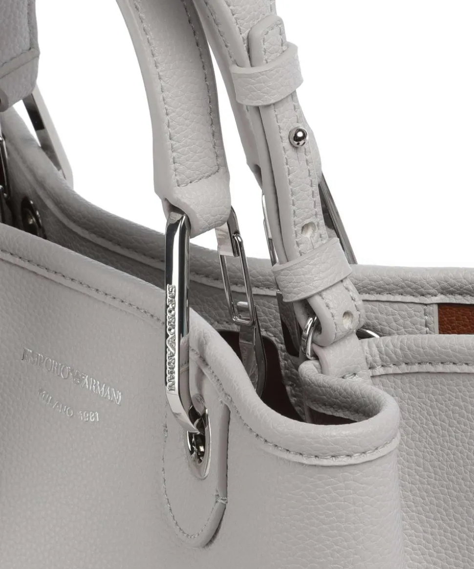 My EA Handtasche Lederimitat hellgrau