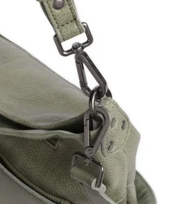 My old Friend Beuteltasche genarbtes Leder grün