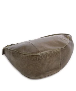 My old Friend Schultertasche genarbtes Leder olivgrün