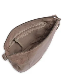 My old Friend Schultertasche genarbtes Leder taupe