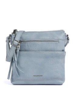 My old Friend Umhängetasche genarbtes Leder blaugrau