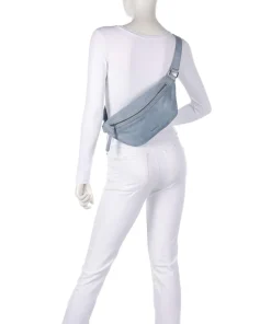 My old Friend Umhängetasche genarbtes Leder blaugrau