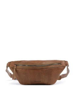 My old Friend Umhängetasche genarbtes Leder karamellbraun