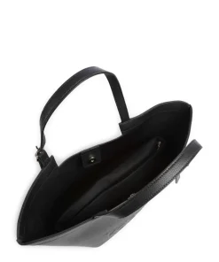 Nan M Shopper genarbtes Rindsleder schwarz