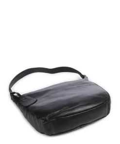 Natural Norah Beuteltasche genarbtes Rindsleder schwarz