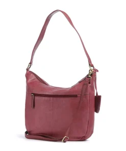 Natural Norah Beuteltasche genarbtes Rindsleder pink