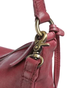 Natural Norah Beuteltasche genarbtes Rindsleder pink