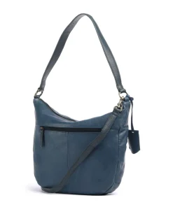 Natural Norah Beuteltasche genarbtes Rindsleder dunkelblau