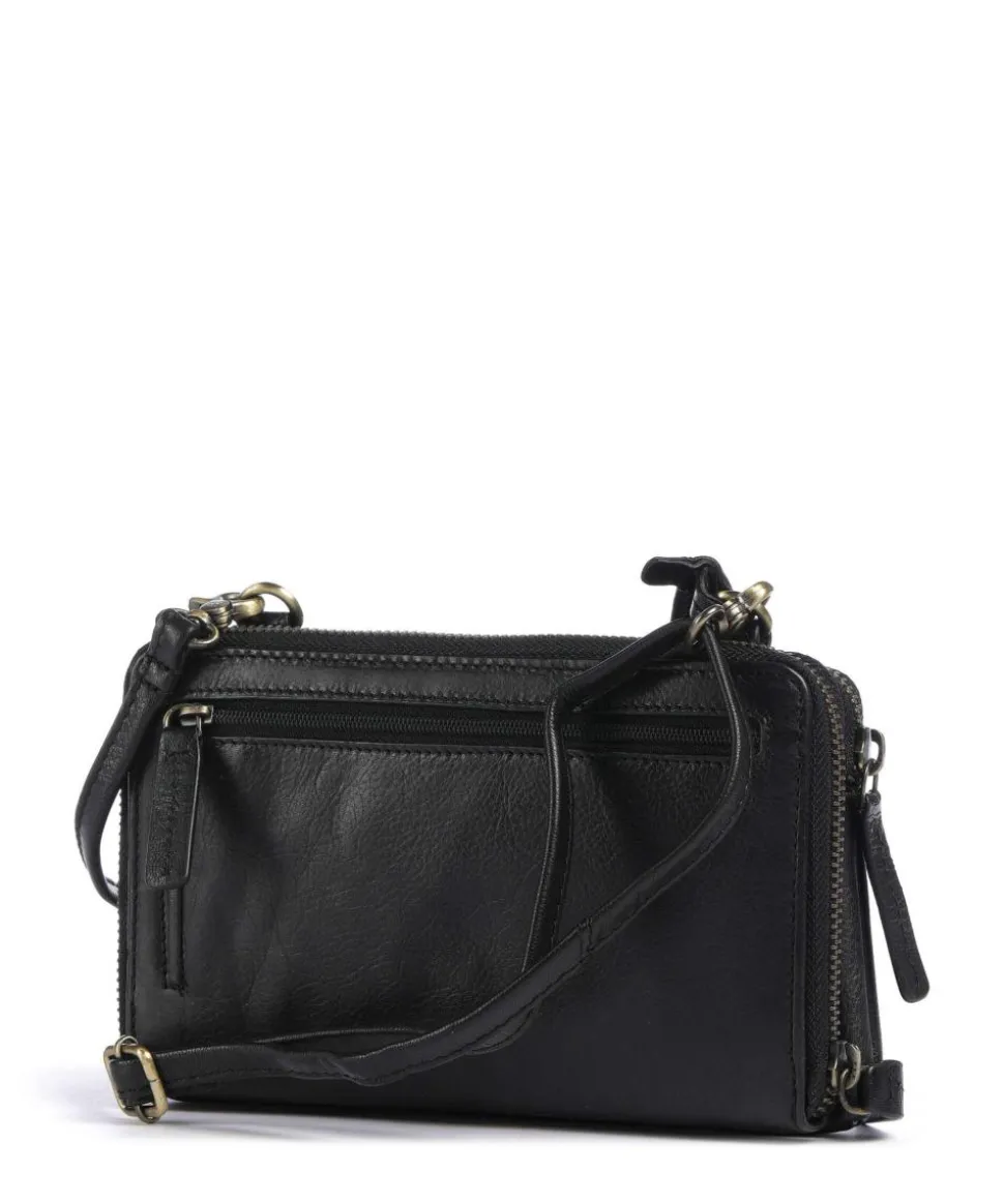 Natural Norah Geldbörse genarbtes Rindsleder schwarz