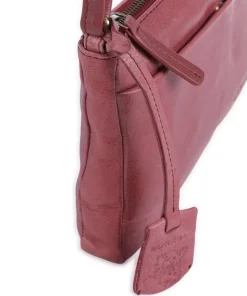 Natural Norah Umhängetasche Leder pink