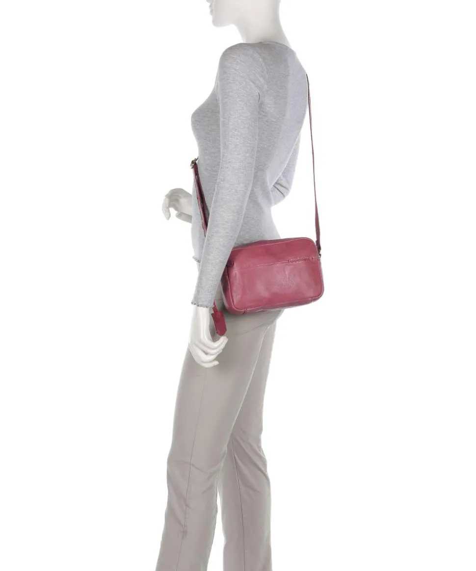 Natural Norah Umhängetasche genarbtes Rindsleder pink